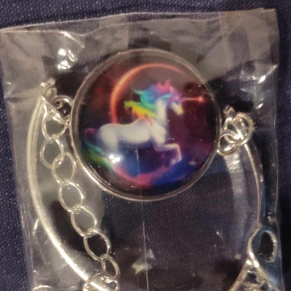 Mystical Magical Fantasy Unicorn Earrings and bracelet set Art Print
